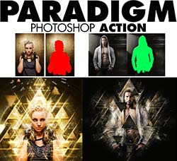 极品PS动作－科技光感：Paradigm Photoshop Action